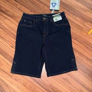 d. jeans Navy Denim Knee-Length Shorts